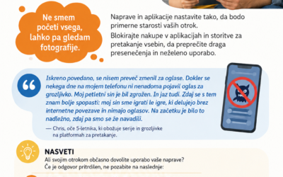 Kako zaščititi pametne naprave pred nezaželenimi nakupi in neprimernimi vsebinami za otroke.